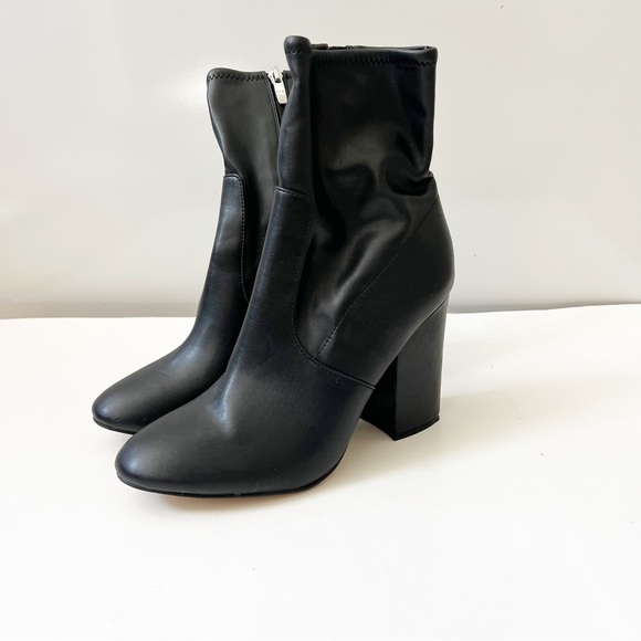 Marc Fisher Newbie Sock Ankle Leather Boots - Picture 1 of 16